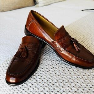 Johnston & Murphy Brown Leather Loafers Classic Slip-Ons